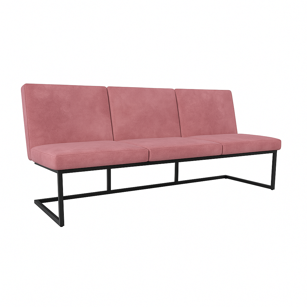 Bancheta catifea CABALLERO culoare ROZ