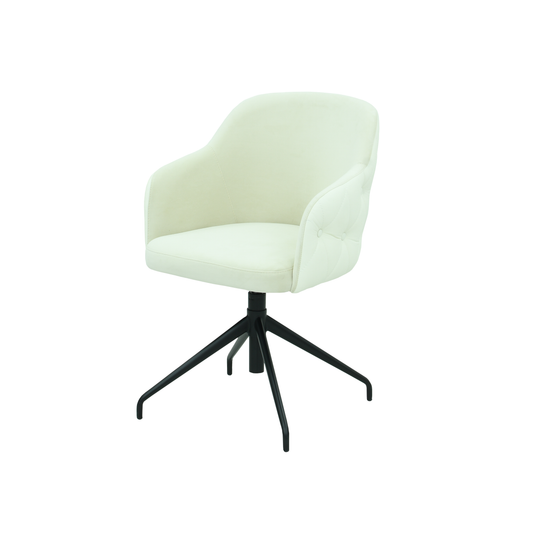 Scaun alb din material | model TEONA