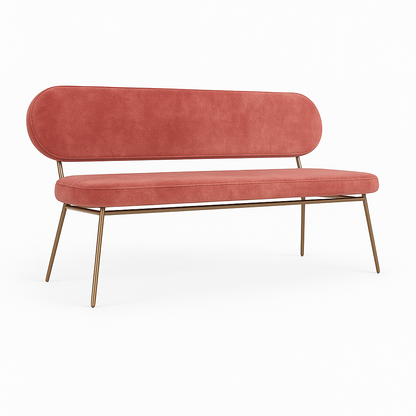 Bancheta catifea AMO culoare ROZ