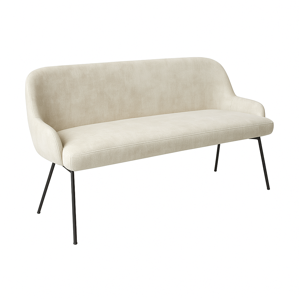 Bancheta catifea SASHA culoare BEJ DESCHIS