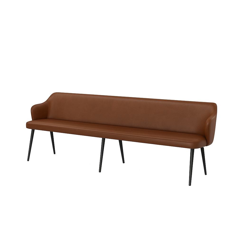 Bancheta piele ZOE culoare MARO