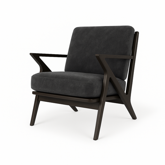 Fotoliu catifea GRI | model ROA