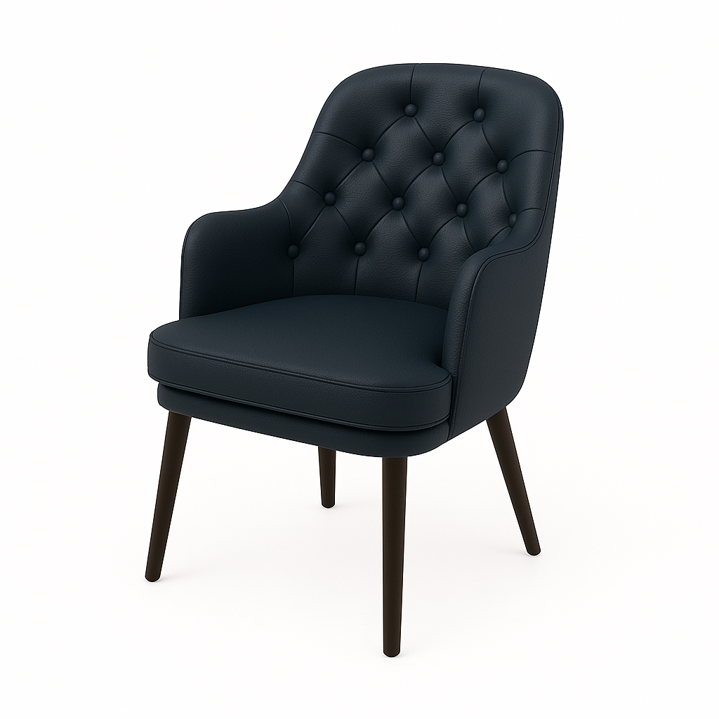 Fotoliu piele NEAGRA | model MATEO