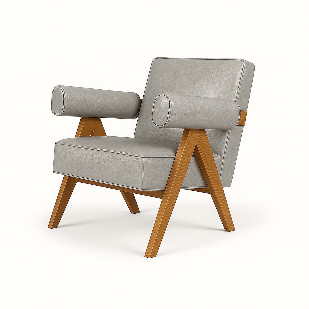 Fotoliu piele GRI | model DANTE