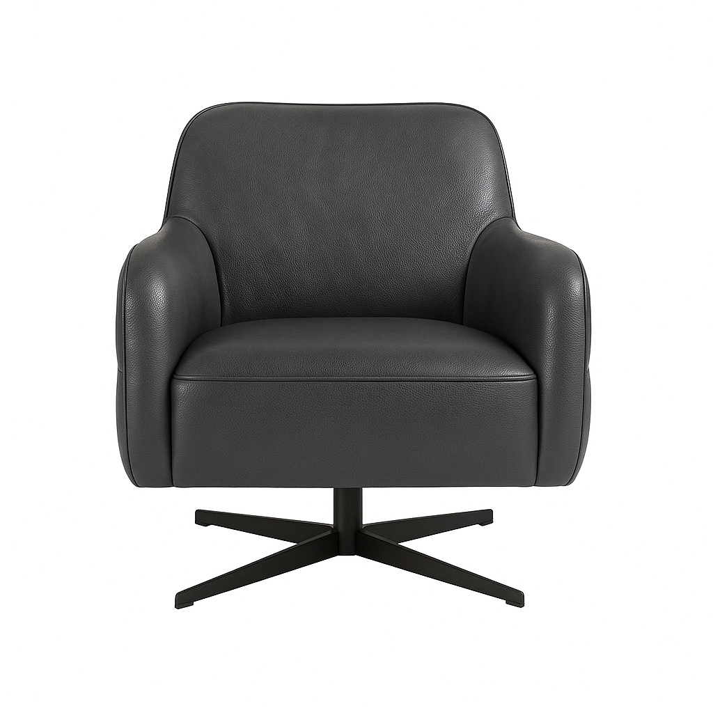 Fotoliu piele ANTRACIT | model RICO