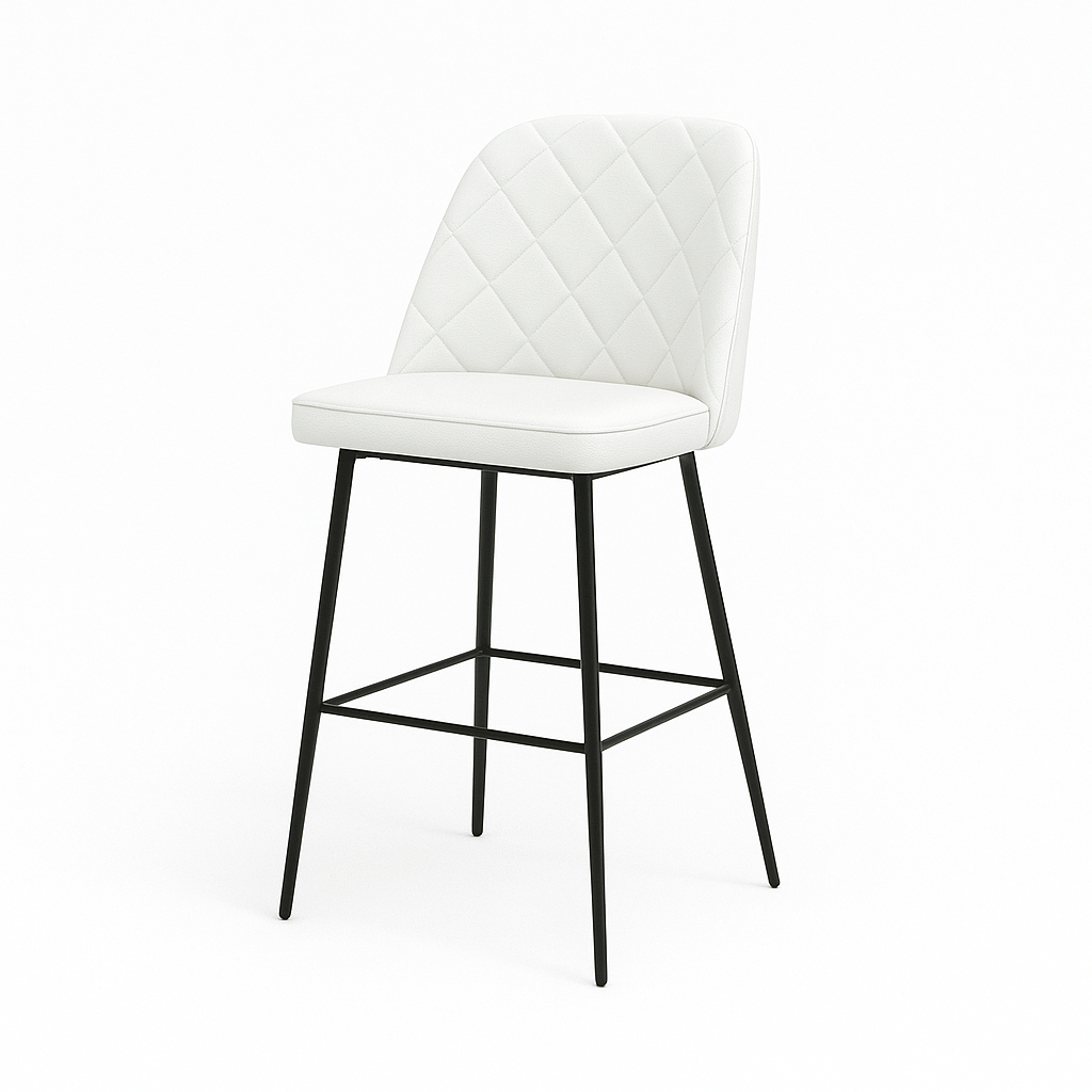 Scaun bar piele naturala GALBENA | model FOX