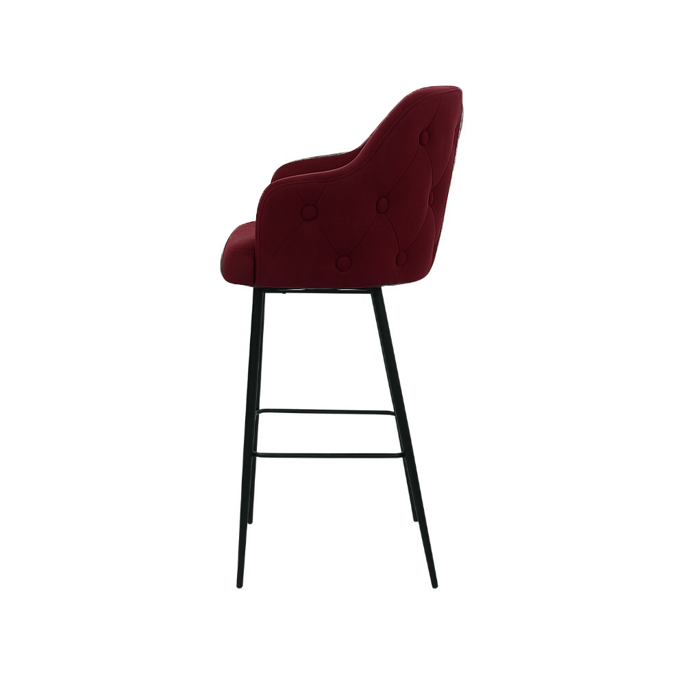 Scaun bar catifea BEJ | model TEONA