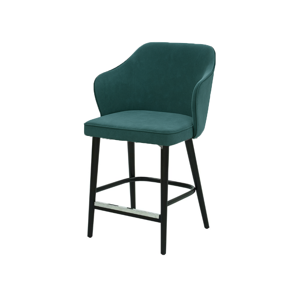 Scaun bar catifea VERDE | model ZEUS