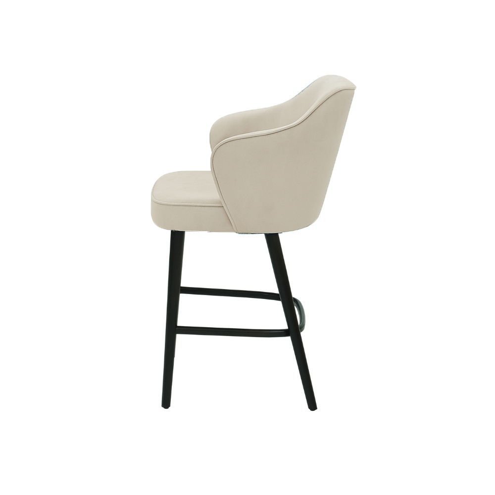 Scaun bar catifea ALBASTRA | model ZEUS