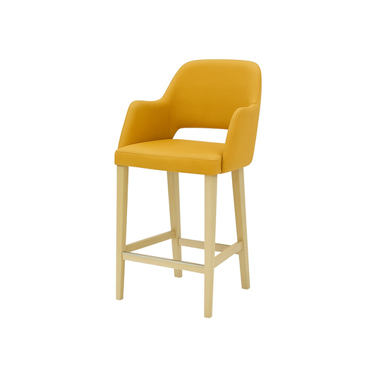 Scaun bar piele GALBENA | model APRIL