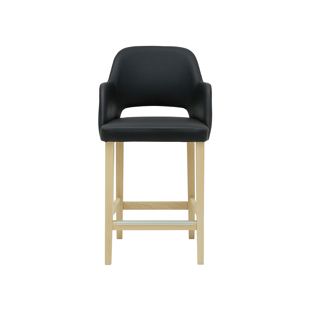 Scaun bar piele GALBENA | model APRIL