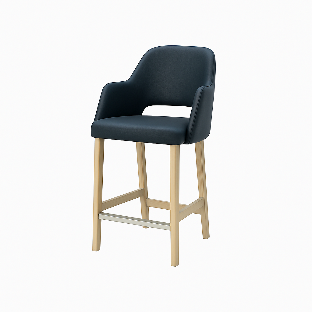 Scaun bar piele GALBENA | model APRIL