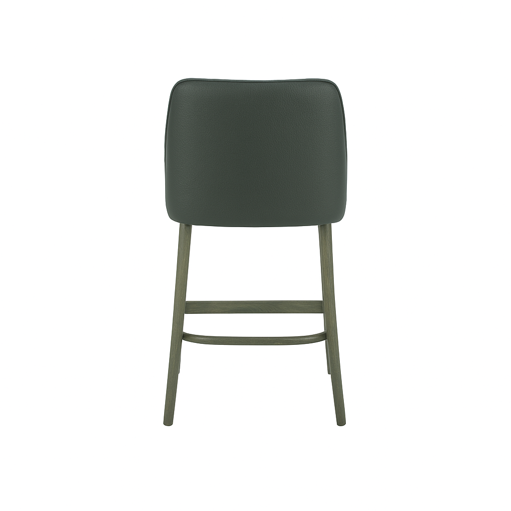 Scaun bar piele VERDE | model GINA