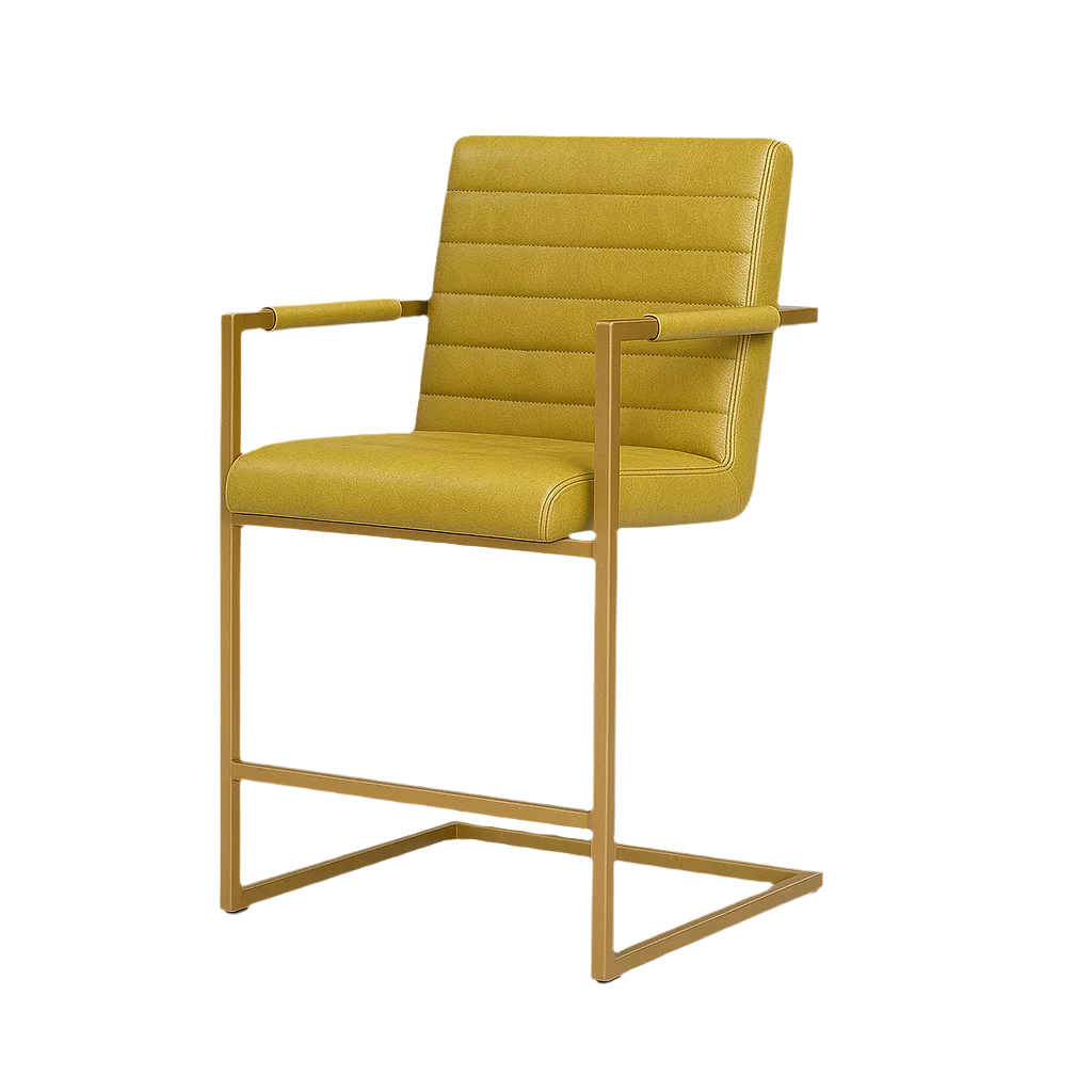 Scaun bar piele GALBENA | model DONI