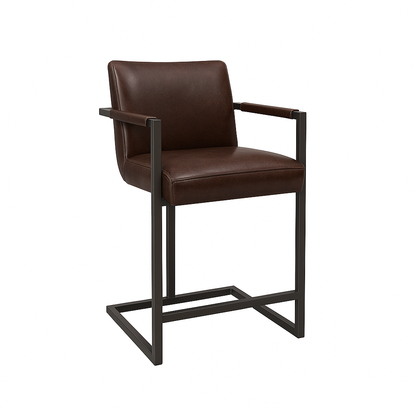 Scaun bar piele MARO INCHIS | model FLEET