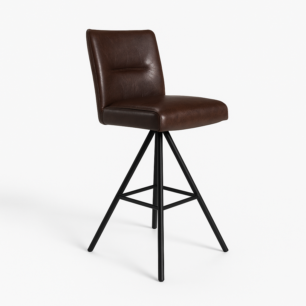 Scaun bar piele MARO INCHIS | model INDU