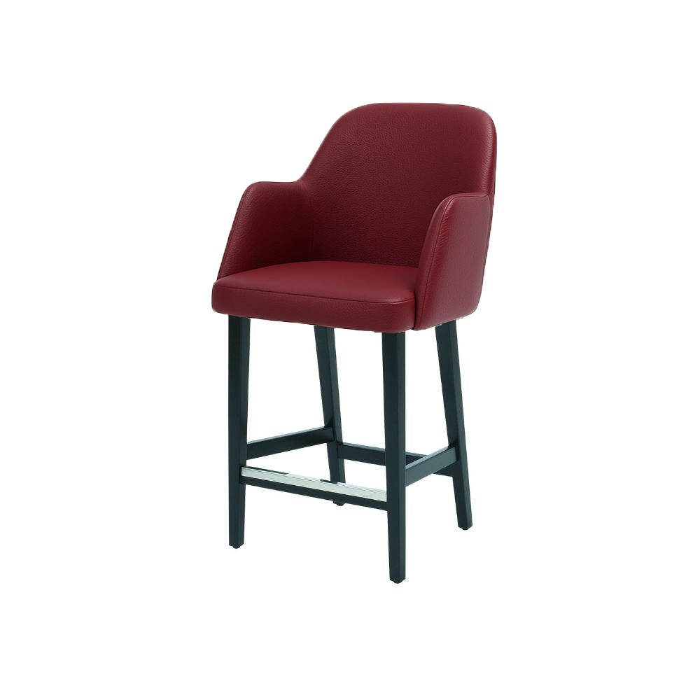 Scaun de bar piele BEJ | model PINO