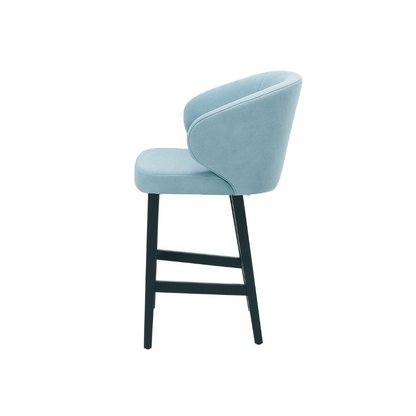 Scaun de bar catifea GALBENA | model CAPRICE