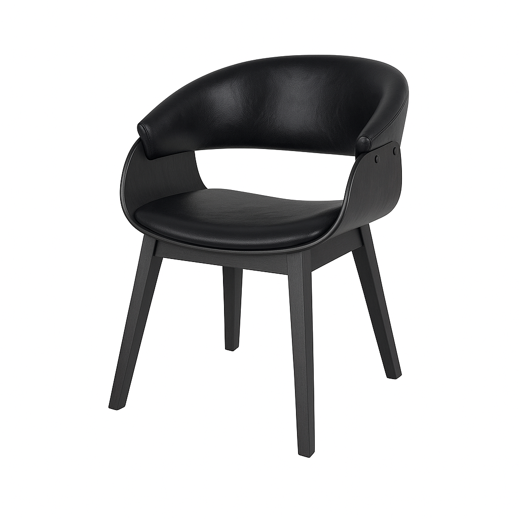 Scaun piele NEAGRA | model BRANDO