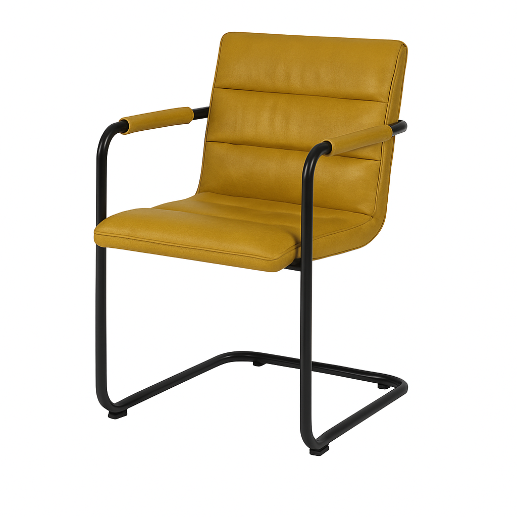 Scaun piele GALBENA | model FLOR