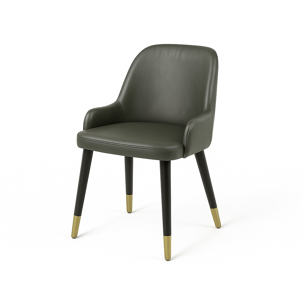 Scaun piele NEAGRA | model ROCCO G